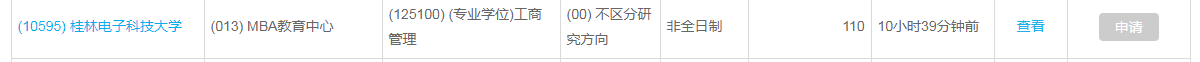 110人！桂林電子科技大學(xué)MBA接受調(diào)劑